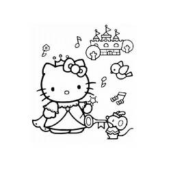 Dessin à colorier: Hello Kitty (Dessins Animés) #36964 - Coloriages à Imprimer Gratuits