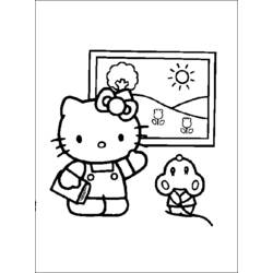 Dessin à colorier: Hello Kitty (Dessins Animés) #36970 - Coloriages à Imprimer Gratuits