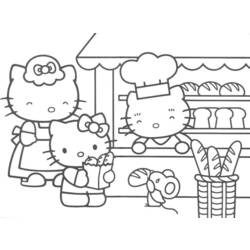 Dessin à colorier: Hello Kitty (Dessins Animés) #36971 - Coloriages à Imprimer Gratuits