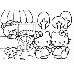 Dessin à colorier: Hello Kitty (Dessins Animés) #36974 - Coloriages à Imprimer Gratuits