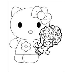 Dessin à colorier: Hello Kitty (Dessins Animés) #36996 - Coloriages à Imprimer Gratuits