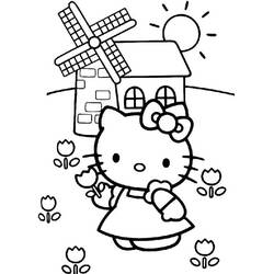 Dessin à colorier: Hello Kitty (Dessins Animés) #36998 - Coloriages à Imprimer Gratuits