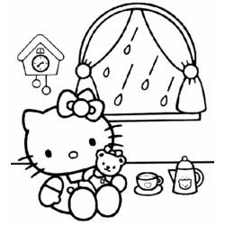 Dessin à colorier: Hello Kitty (Dessins Animés) #37000 - Coloriages à Imprimer Gratuits