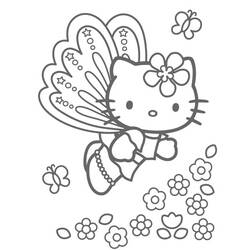 Dessin à colorier: Hello Kitty (Dessins Animés) #37006 - Coloriages à Imprimer Gratuits