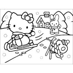 Dessin à colorier: Hello Kitty (Dessins Animés) #37019 - Coloriages à Imprimer Gratuits