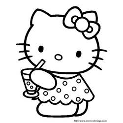 Dessin à colorier: Hello Kitty (Dessins Animés) #37032 - Coloriages à Imprimer Gratuits