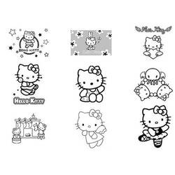 Dessin à colorier: Hello Kitty (Dessins Animés) #37050 - Coloriages à Imprimer Gratuits