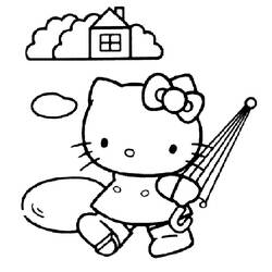 Dessin à colorier: Hello Kitty (Dessins Animés) #37059 - Coloriages à Imprimer Gratuits