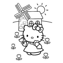 Dessin à colorier: Hello Kitty (Dessins Animés) #37069 - Coloriages à Imprimer Gratuits