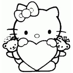 Dessin à colorier: Hello Kitty (Dessins Animés) #37070 - Coloriages à Imprimer Gratuits