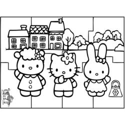 Dessin à colorier: Hello Kitty (Dessins Animés) #37072 - Coloriages à Imprimer Gratuits