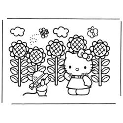 Dessin à colorier: Hello Kitty (Dessins Animés) #37075 - Coloriages à Imprimer Gratuits