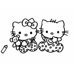 Dessin à colorier: Hello Kitty (Dessins Animés) #37077 - Coloriages à Imprimer Gratuits