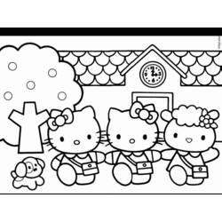 Dessin à colorier: Hello Kitty (Dessins Animés) #37080 - Coloriages à Imprimer Gratuits