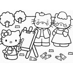 Dessin à colorier: Hello Kitty (Dessins Animés) #37083 - Coloriages à Imprimer Gratuits