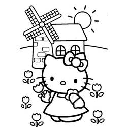 Dessin à colorier: Hello Kitty (Dessins Animés) #37096 - Coloriages à Imprimer Gratuits