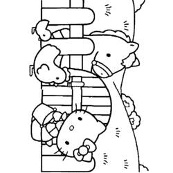 Dessin à colorier: Hello Kitty (Dessins Animés) #37105 - Coloriages à Imprimer Gratuits