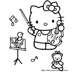 Dessin à colorier: Hello Kitty (Dessins Animés) #37117 - Coloriages à Imprimer Gratuits