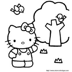 Dessin à colorier: Hello Kitty (Dessins Animés) #37121 - Coloriages à Imprimer Gratuits
