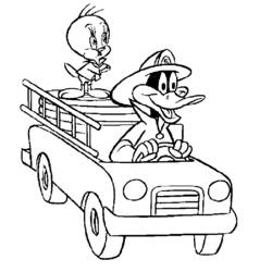 Dessin à colorier: Looney Tunes (Dessins Animés) #39140 - Coloriages à Imprimer Gratuits