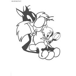 Dessin à colorier: Looney Tunes (Dessins Animés) #39297 - Coloriages à Imprimer