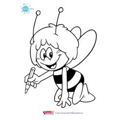 Dessin à colorier: Maya l'abeille (Dessins Animés) #28213 - Coloriages à imprimer