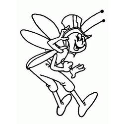 Dessin à colorier: Maya l'abeille (Dessins Animés) #28220 - Coloriages à Imprimer Gratuits