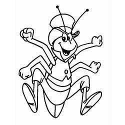 Dessin à colorier: Maya l'abeille (Dessins Animés) #28253 - Coloriages à Imprimer Gratuits