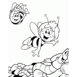 Dessin à colorier: Maya l'abeille (Dessins Animés) #28268 - Coloriages à Imprimer Gratuits