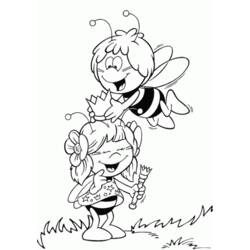Dessin à colorier: Maya l'abeille (Dessins Animés) #28282 - Coloriages à Imprimer Gratuits