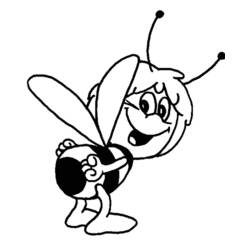 Dessin à colorier: Maya l'abeille (Dessins Animés) #28296 - Coloriages à Imprimer Gratuits