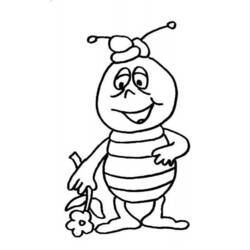 Dessin à colorier: Maya l'abeille (Dessins Animés) #28395 - Coloriages à Imprimer Gratuits