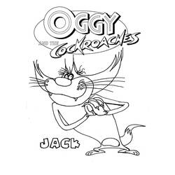 Dessin à colorier: Oggy et les Caffards (Dessins Animés) #37863 - Coloriages à imprimer