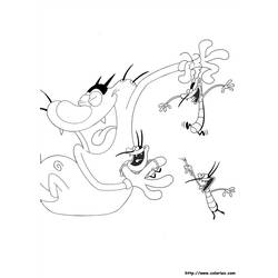 Dessin à colorier: Oggy et les Caffards (Dessins Animés) #37913 - Coloriages à Imprimer Gratuits