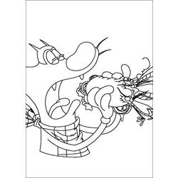 Dessin à colorier: Oggy et les Caffards (Dessins Animés) #37957 - Coloriages à Imprimer Gratuits