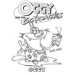Dessin à colorier: Oggy et les Caffards (Dessins Animés) #37991 - Coloriages à imprimer