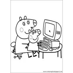 Dessin à colorier: Peppa Pig (Dessins Animés) #44015 - Coloriages à Imprimer Gratuits
