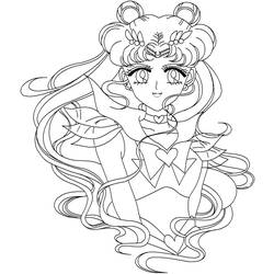 Dessin à colorier: Sailor Moon (Dessins Animés) #50237 - Coloriages à Imprimer