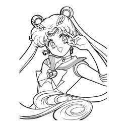 Dessin à colorier: Sailor Moon (Dessins Animés) #50240 - Coloriages à Imprimer