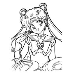 Dessin à colorier: Sailor Moon (Dessins Animés) #50249 - Coloriages à Imprimer
