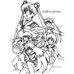 Dessin à colorier: Sailor Moon (Dessins Animés) #50251 - Coloriages à Imprimer Gratuits