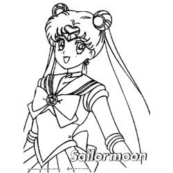 Dessin à colorier: Sailor Moon (Dessins Animés) #50252 - Coloriages à Imprimer
