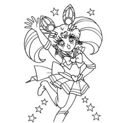 Dessin à colorier: Sailor Moon (Dessins Animés) #50256 - Coloriages à imprimer