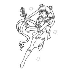 Dessin à colorier: Sailor Moon (Dessins Animés) #50257 - Coloriages à imprimer