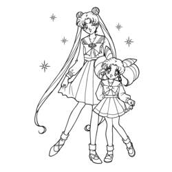 Dessin à colorier: Sailor Moon (Dessins Animés) #50261 - Coloriages à imprimer