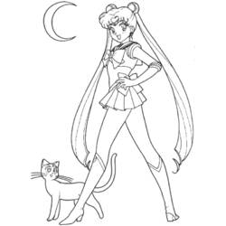 Dessin à colorier: Sailor Moon (Dessins Animés) #50263 - Coloriages à imprimer