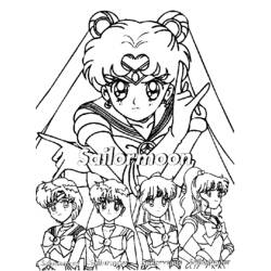 Dessin à colorier: Sailor Moon (Dessins Animés) #50305 - Coloriages à Imprimer Gratuits