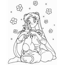 Dessin à colorier: Sailor Moon (Dessins Animés) #50316 - Coloriages à imprimer