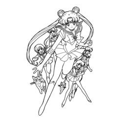 Dessin à colorier: Sailor Moon (Dessins Animés) #50354 - Coloriages à Imprimer Gratuits