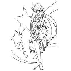Dessin à colorier: Sailor Moon (Dessins Animés) #50361 - Coloriages à Imprimer Gratuits